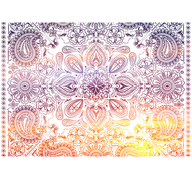 Photo murale colorée motif paisley - TenStickers
