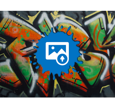 Photo murale Fond de graffiti de mode avec photo - TenStickers