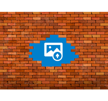 Photo murale Cadre de briques avec photo personnalisée - TenStickers