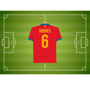 Tapisserie chambre Maillot de football personnalisé - TenStickers