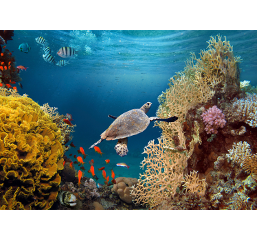 Photo murale d'animaux Sous la mer avec des poissons - TenStickers