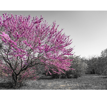 Photo murale arbres Grand arbre rose clair - TenStickers