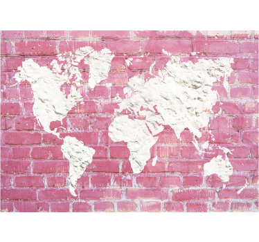 Papier peint mural mappemonde Texture de pierre - TenStickers