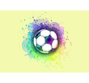 Photo murale chambre ado éclaboussure de football - TenStickers