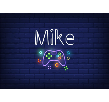 Tapisserie murale personnalisé manette console - TenStickers