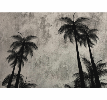 Tapisserie murale arbre silhouette de palmiers - TenStickers