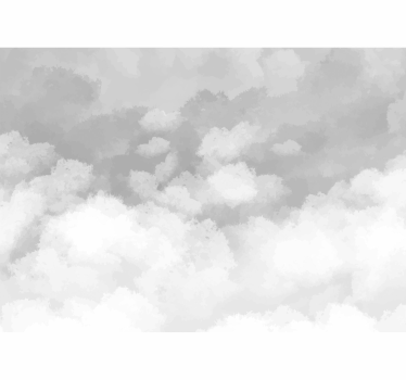 Tapisserie murale ciel nuageux et gris - TenStickers