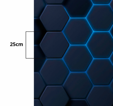 Papier peint effet 3D  hexagonal sombre - TenStickers