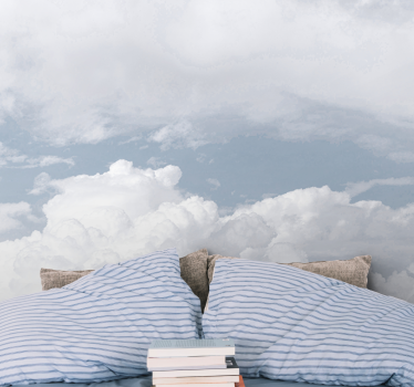 Tapisserie murale nuages blancs duveteux - TenStickers