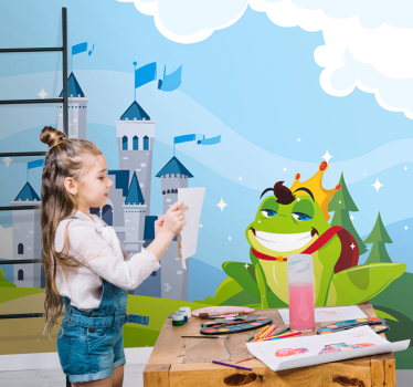 Papier peint chambre enfant Prince grenouille de conte - TenStickers