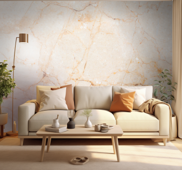 Tapisserie murale beige effet marbre - TenStickers
