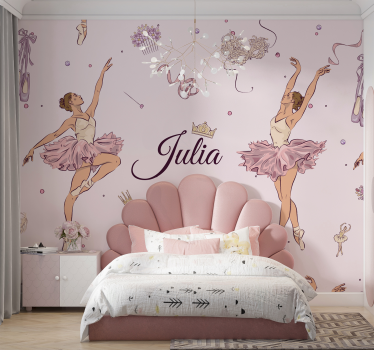 Tapisserie murale pour chambre ado ballet prénom - TenStickers