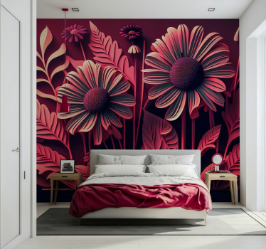 Tapisserie murale chambre adulte végétations - TenStickers