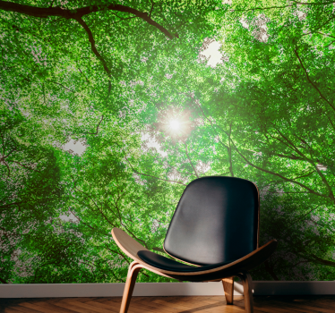 Papier peint mural foret Beau vert et ensoleillé - TenStickers