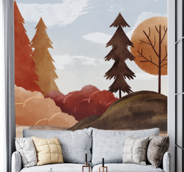 Papier peint mural foret Bouleaux scandinaves - TenStickers