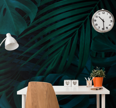 Papier peint mural foret Feuilles et plantes de la forêt - TenStickers
