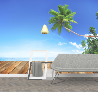 Peinture murale mer plage tropicale - TenStickers