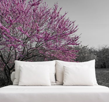 Photo murale arbres Grand arbre rose clair - TenStickers