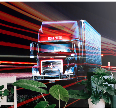 Photo murale Camion avec beaucoup de lumières - TenStickers