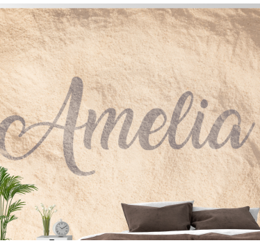 Photo murale chambre ado Nom dans le sable - TenStickers