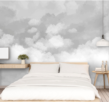 Tapisserie murale ciel nuageux et gris - TenStickers