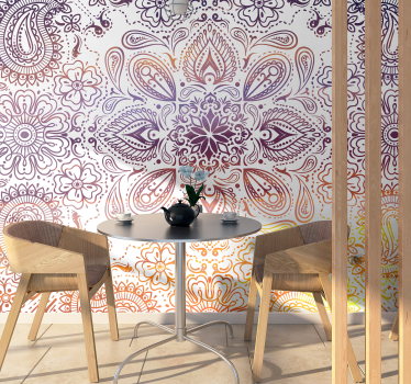 Photo murale colorée motif paisley - TenStickers