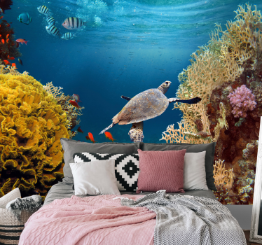 Photo murale d'animaux Sous la mer avec des poissons - TenStickers