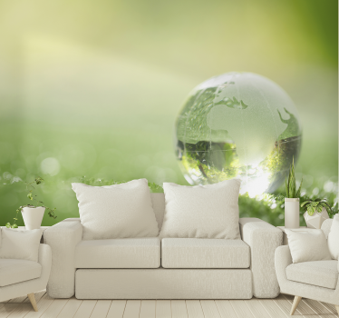 Photo murale Goutte d'eau sur l'herbe - TenStickers