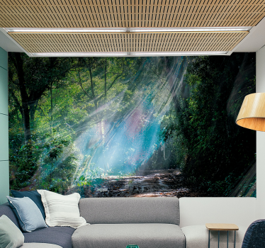 Photo murale nature Forêt d'effet de profondeur 3d - TenStickers