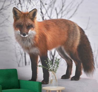 Photo murale nature Renard dans la neige - TenStickers