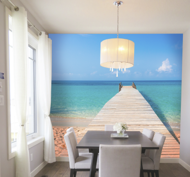 Sur la plage peinture murale mer - TenStickers