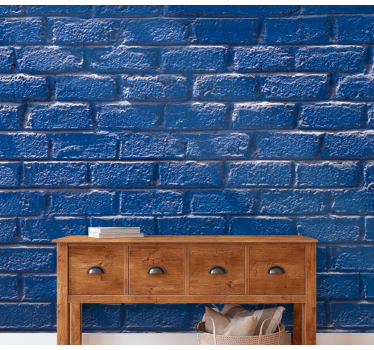 Tapisserie brique surface azur texturée - TenStickers