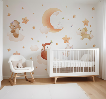 Tapisserie chambre bébé fais de beaux rêves - TenStickers