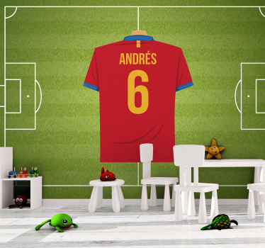Tapisserie chambre Maillot de football personnalisé - TenStickers