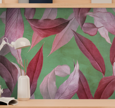 Tapisserie fleur conception de feuille d'orchidée - TenStickers