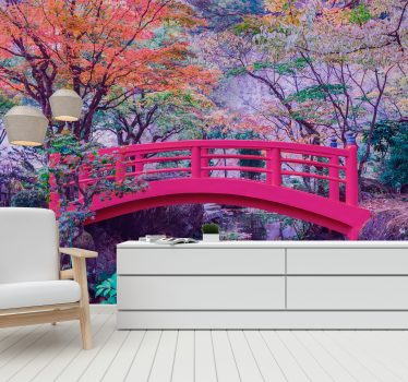 Tapisserie forêt arche de jardin paisible - TenStickers