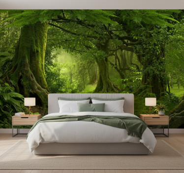 Tapisserie forêt Évasion luxuriante en pleine nature - TenStickers