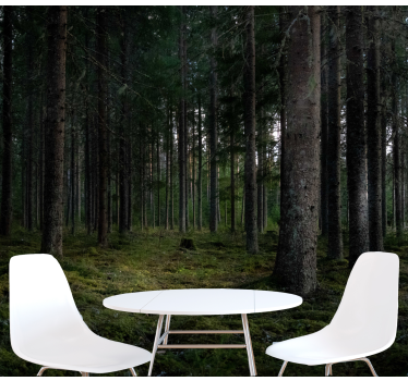 Tapisserie forêt scène de forêt luxuriante - TenStickers