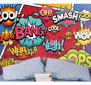 Tapisserie graffiti effets audio de bande dessinée - TenStickers