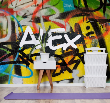 Tapisserie graffiti spray urbain personnalisable - TenStickers