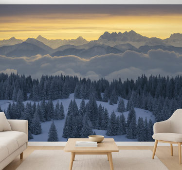 Tapisserie montagne alpes suisses – aiguilles du midi - TenStickers