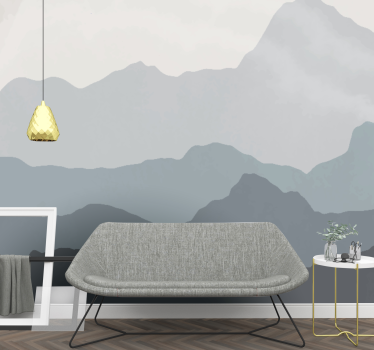 Tapisserie montagne paysage de montagne paisible - TenStickers
