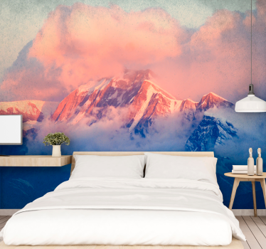 Tapisserie montagne paysage de sommet majestueux - TenStickers