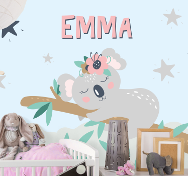 Tapisserie murale animaux design koala mignon - TenStickers