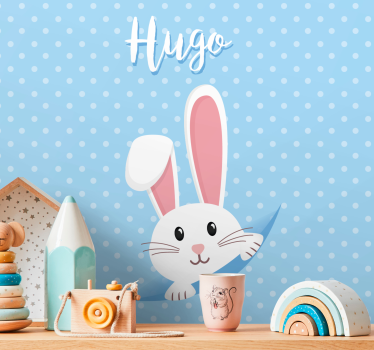 Tapisserie murale animaux personnage lapin joyeux - TenStickers
