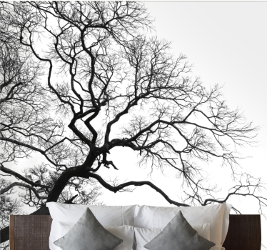 Tapisserie murale arbre silhouette de branches nues - TenStickers