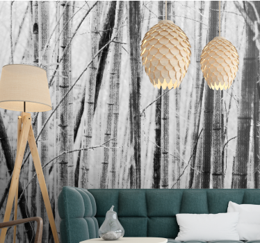 Tapisserie murale bambou motif forêt de bambous - TenStickers