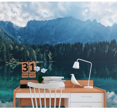 Tapisserie murale paysage Écho des montagnes - TenStickers