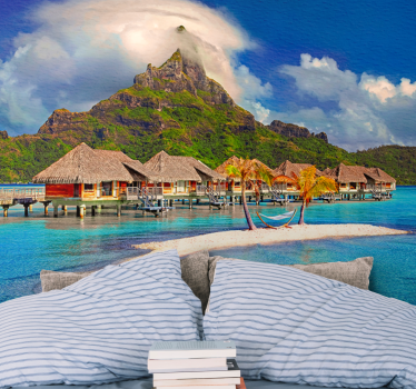 Tapisserie murale paysage Évasion sur une île tropicale - TenStickers