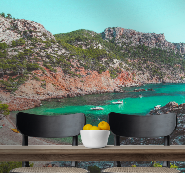 Tapisserie murale paysage vue sur la mer cove - TenStickers